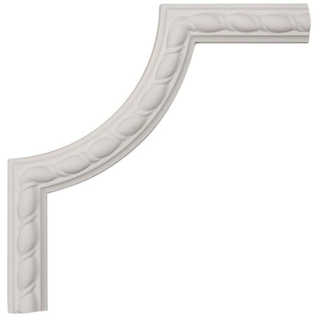 Ekena Millwork 8"W x 8"H x 5/8"P Bulwark Rope Panel Moulding Corner (matches moulding MLD01X00BU) PML08X08BU